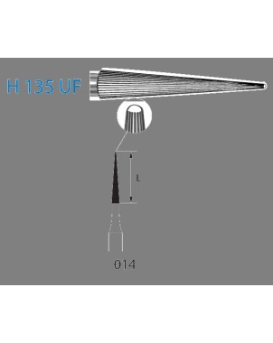 H135UF.314.014  KOMET FRESA C. TUNGSTENO LANZA TURBINA ø 014  5 ud.