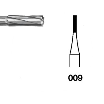 H21.104.009 KOMET FRESA C. TUNGSTENO CILINDRICA PIEZA DE MANO ø 009 - 5uds