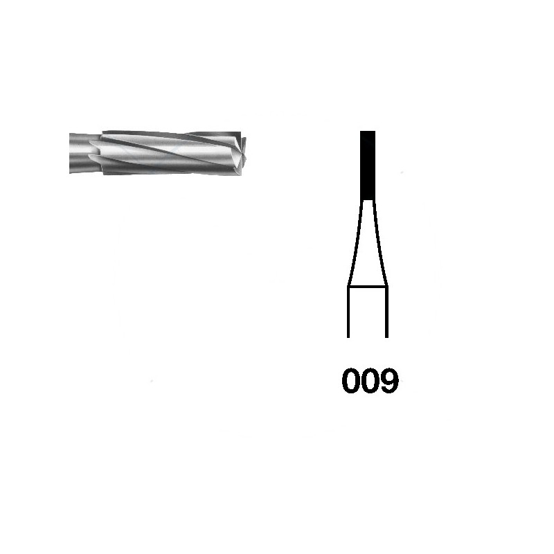 H21.104.009 KOMET FRESA C. TUNGSTENO CILINDRICA PIEZA DE MANO ø 009 - 5uds