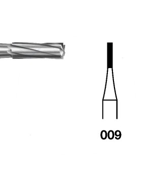 H21.104.009 KOMET FRESA C. TUNGSTENO CILINDRICA PIEZA DE MANO ø 009 - 5uds