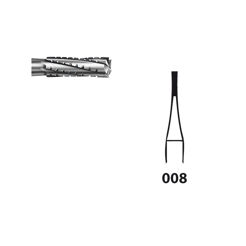 H31.104.008 KOMET FRESA C. TUNGSTENO CILINDRICA PIEZA DE MANO ø 008 - 5uds
