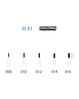 H31.104.016 KOMET FRESA C. TUNGSTENO CILINDRICA PIEZA DE MANO ø 016 - 5uds