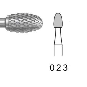 H73E.104.023 KOMET FRESA C. TUNGSTENO HUEVO PIEZA DE MANO ø 023 - 1uds