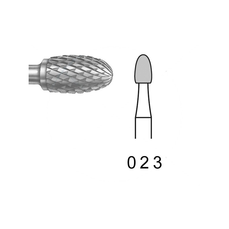 H73E.104.023 KOMET FRESA C. TUNGSTENO HUEVO PIEZA DE MANO ø 023 - 1uds