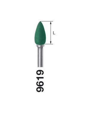 9619.204.045 KOMET pulidor verde p/amalgama 10 ud