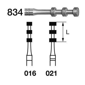 834.314.021  KOMET FRESA DIAMANTE FORMAS ESPECIALES TURBINA ø 021 GRANO ESTANDAR 5 ud.