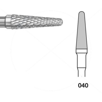 H79EA.104.040 KOMET FRESA C. TUNGSTENO CONICA REDONDEADA PIEZA DE MANO ø 040 - 1uds
