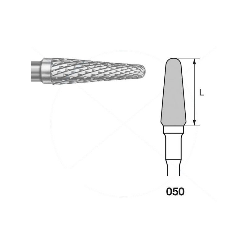 H79EA.104.050 KOMET FRESA C. TUNGSTENO CONICA REDONDEADA PIEZA DE MANO ø 050 - 1uds