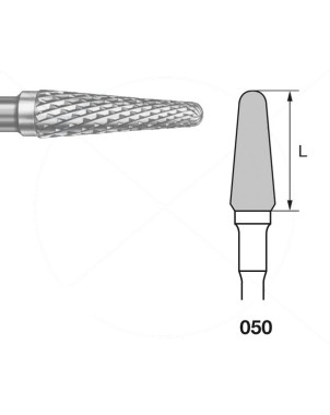 H79EA.104.050 KOMET FRESA C. TUNGSTENO CONICA REDONDEADA PIEZA DE MANO ø 050 - 1uds