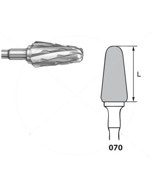 H79SGEA.104.070 KOMET FRESA C. TUNGSTENO CONICA REDONDEADA PIEZA DE MANO ø 070 - 1uds