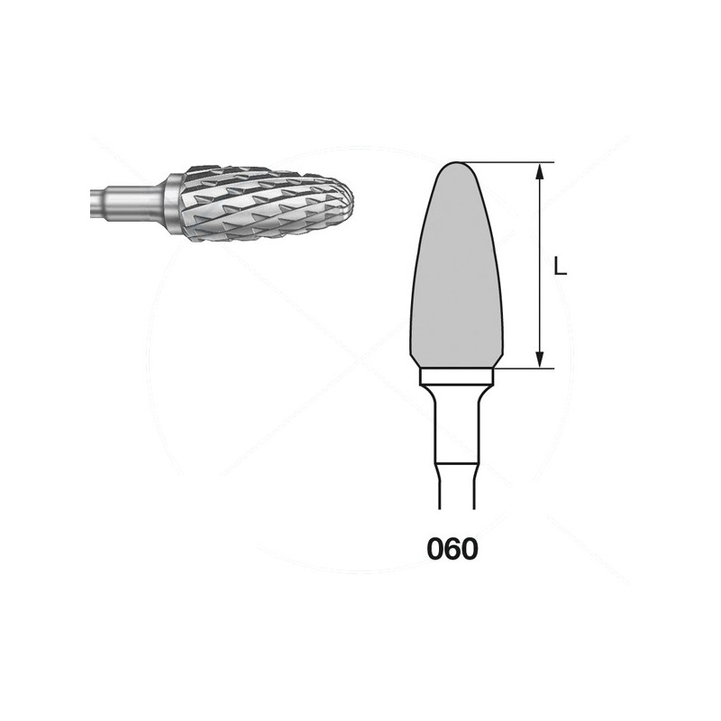 H251GEA.104.060 KOMET FRESA C. TUNGSTENO BELLOTA PIEZA DE MANO ø 060 - 1uds
