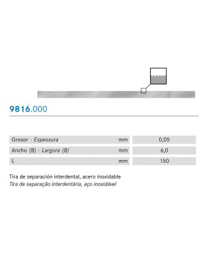 TIRAS SEPARAR KOMET 9816.0 interdental 10 ud