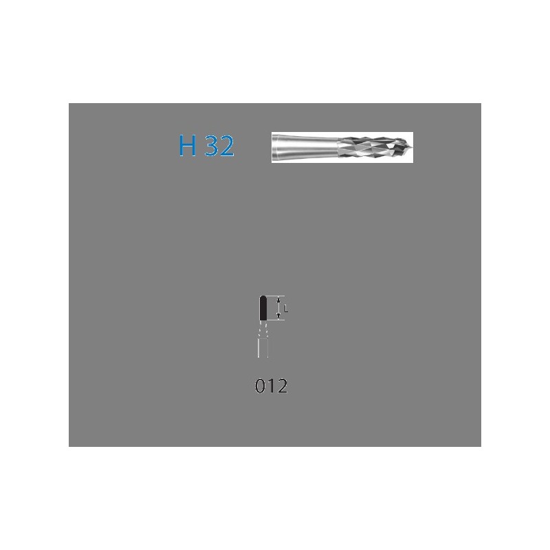 H32.314.012  KOMET FRESA C. TUNGSTENO CILINDRICA TURBINA ø 012  5 ud.