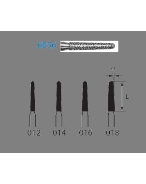 6856.314.016  KOMET FRESA DIAMANTE CONICA REDONDEADA TURBINA ø 016 GRANO GRUESO 5 ud.