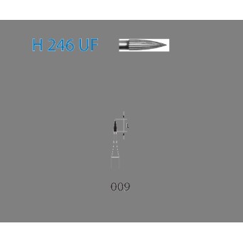 H246UF.314.009  KOMET FRESA C. TUNGSTENO AGUJA TURBINA ø 009  5 ud.