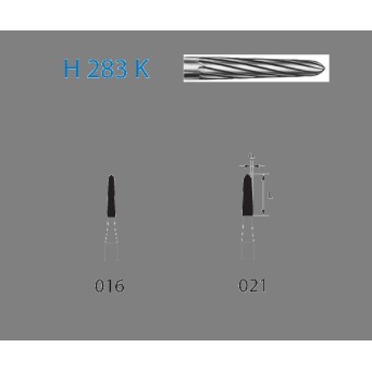 H283K.314.021  KOMET FRESA C. TUNGSTENO TORPEDO TURBINA ø 021  5 ud.