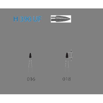 H390UF.314.016  KOMET FRESA C. TUNGSTENO GRANADA TURBINA ø 016  5 ud.