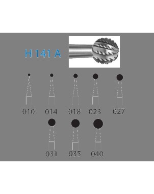 H141A.205.018  KOMET FRESA C. TUNGSTENO BOLA CONTRAANGULO LARGO ø 018  5 ud.