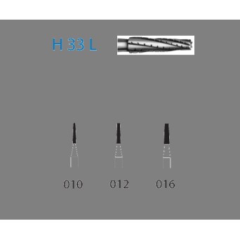 H33L.316.010  KOMET FRESA C. TUNGSTENO CONICA REDONDEADA TURBINA XLARGO ø 010  5 ud.