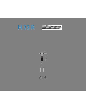 H33R.316.016  KOMET FRESA C. TUNGSTENO CONICA REDONDEADA TURBINA XLARGO ø 016  5 ud.