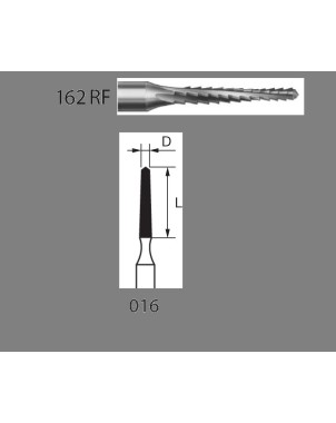 162RF.204.016  KOMET FRESA ACERO CONICA CONTRAANGULO ø 016  1 ud.