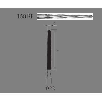 168RF.104.023  KOMET FRESA ACERO CONICA PIEZA DE MANO ø 023  1 ud.