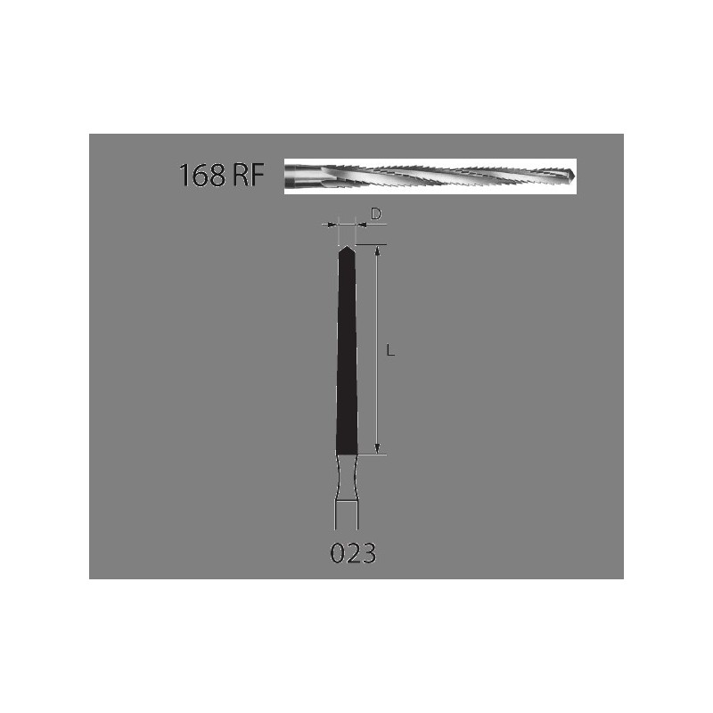 168RF.104.023  KOMET FRESA ACERO CONICA PIEZA DE MANO ø 023  1 ud.
