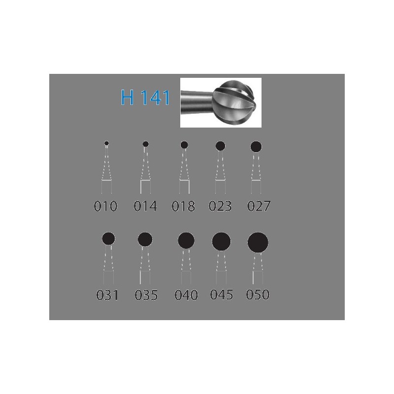 H141.104.027  KOMET FRESA C. TUNGSTENO BOLA PIEZA DE MANO ø 027  1 ud.