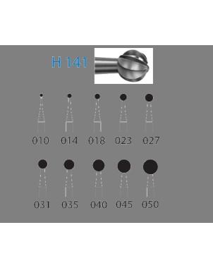 H141.104.027  KOMET FRESA C. TUNGSTENO BOLA PIEZA DE MANO ø 027  1 ud.