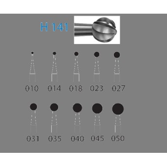 H141.104.031  KOMET FRESA C. TUNGSTENO BOLA PIEZA DE MANO ø 031  1 ud.