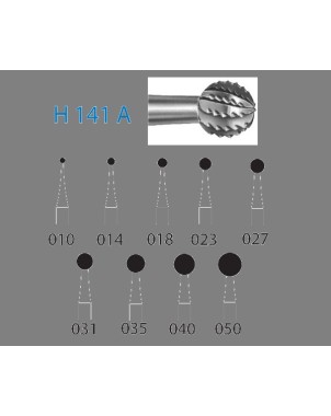 H141A.104.018  KOMET FRESA C. TUNGSTENO BOLA PIEZA DE MANO ø 018  5 ud.