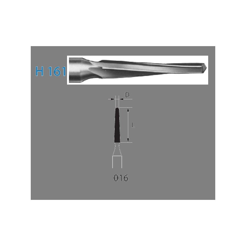 H161.104.016  KOMET FRESA C. TUNGSTENO CONICA PIEZA DE MANO ø 016  1 ud.