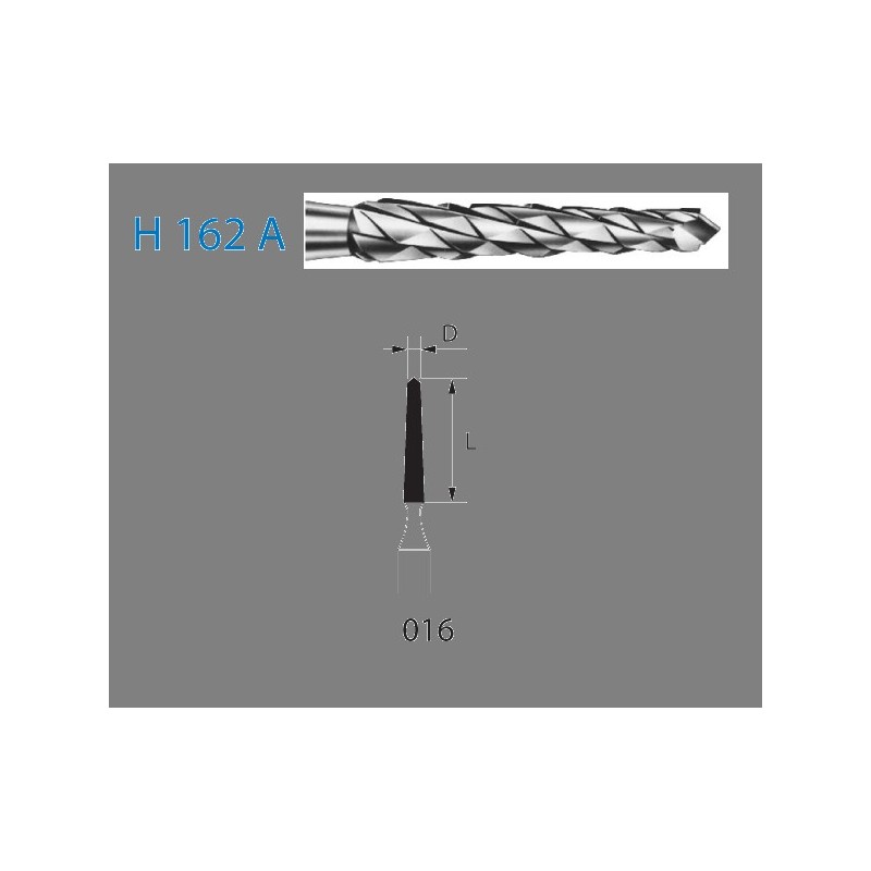 H162A.104.016  KOMET FRESA C. TUNGSTENO CONICA PIEZA DE MANO ø 016  1 ud.