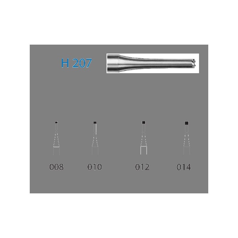 H207.314.010  KOMET FRESA C. TUNGSTENO CILINDRICA TURBINA ø 010  5 ud.