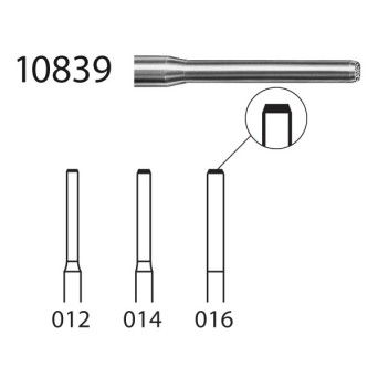10839.314.012  KOMET FRESA DIAMANTE CILINDRICA TURBINA ø 012 GRANO ESTANDAR 5 ud.