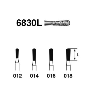 6830L.314.018  KOMET FRESA DIAMANTE PERA TURBINA ø 018 GRANO GRUESO 5 ud.