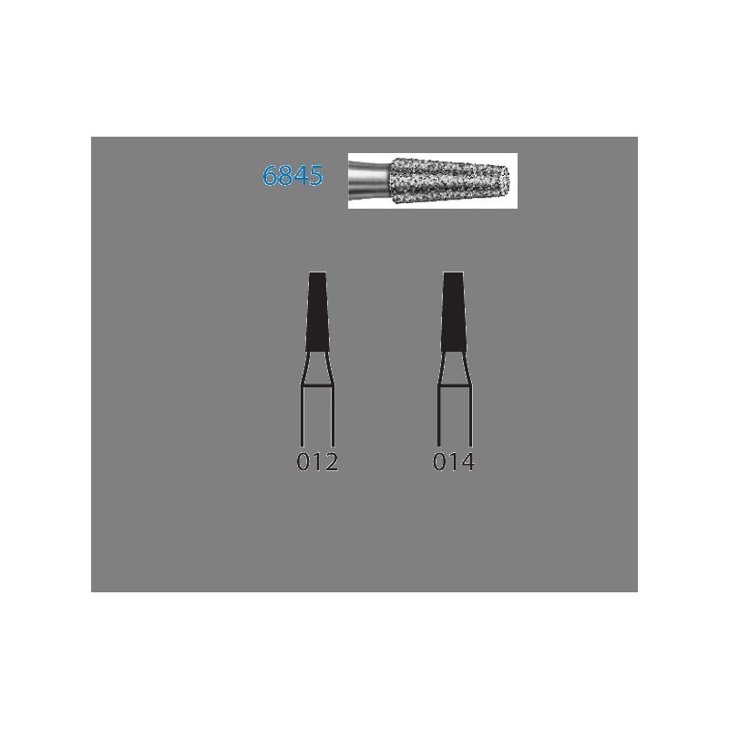 6845.314.012  KOMET FRESA DIAMANTE CONICA TURBINA ø 012 GRANO GRUESO 5 ud.