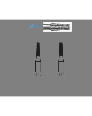 6845.314.012  KOMET FRESA DIAMANTE CONICA TURBINA ø 012 GRANO GRUESO 5 ud.