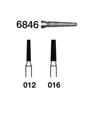 6846.314.016  KOMET FRESA DIAMANTE CONICA TURBINA ø 016 GRANO GRUESO 5 ud.