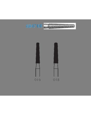 6847KR.314.016  KOMET FRESA DIAMANTE CONICA BORDE REDONDEADO TURBINA ø 016 GRANO GRUESO 5 ud.