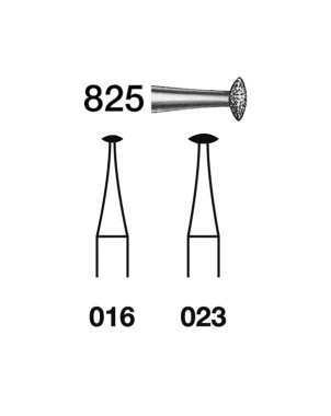 825.314.023  KOMET FRESA DIAMANTE LENTE TURBINA ø 023 GRANO ESTANDAR 5 ud.