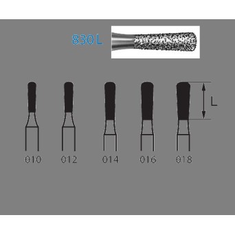 830L.314.018  KOMET FRESA DIAMANTE PERA TURBINA ø 018 GRANO ESTANDAR 5 ud.