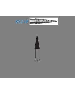 852UF.314.014  KOMET FRESA DIAMANTE LANZA TURBINA ø 014 GRANO ULTRA FINO 5 ud.