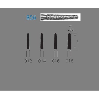 856.314.018  KOMET FRESA DIAMANTE CONICA REDONDEADA TURBINA ø 018 GRANO ESTANDAR 5 ud.