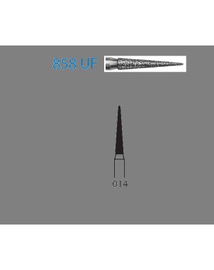 858UF.314.014  KOMET FRESA DIAMANTE LANZA TURBINA ø 014 GRANO ULTRA FINO 5 ud.