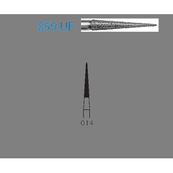 859UF.314.014  KOMET FRESA DIAMANTE LANZA TURBINA ø 014 GRANO ULTRA FINO 5 ud.
