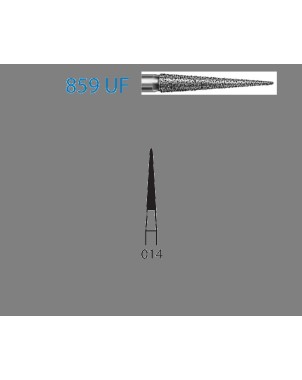 859UF.314.014  KOMET FRESA DIAMANTE LANZA TURBINA ø 014 GRANO ULTRA FINO 5 ud.