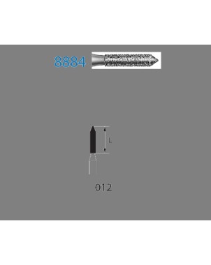 8884.314.012  KOMET FRESA DIAMANTE CILINDRICA TURBINA ø 012 GRANO FINO 5 ud.
