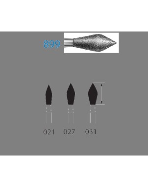 899.314.021  KOMET FRESA DIAMANTE FORMAS ESPECIALES TURBINA ø 021 GRANO ESTANDAR 5 ud.