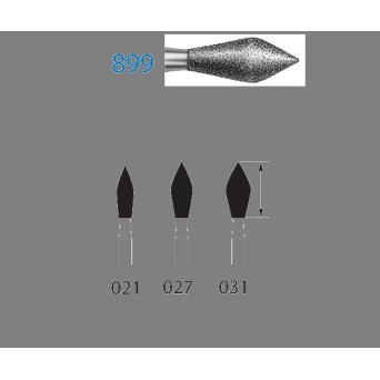 899.314.027  KOMET FRESA DIAMANTE FORMAS ESPECIALES TURBINA ø 027 GRANO ESTANDAR 5 ud.